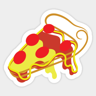 Pizza Slice, Cool, Outline Sticker